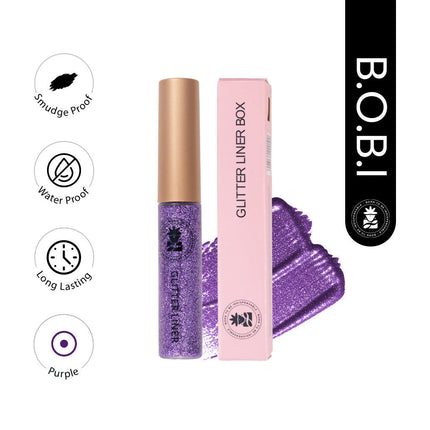 BOBI Glitter Eyeliner Purple Diamond Sparkle Finish