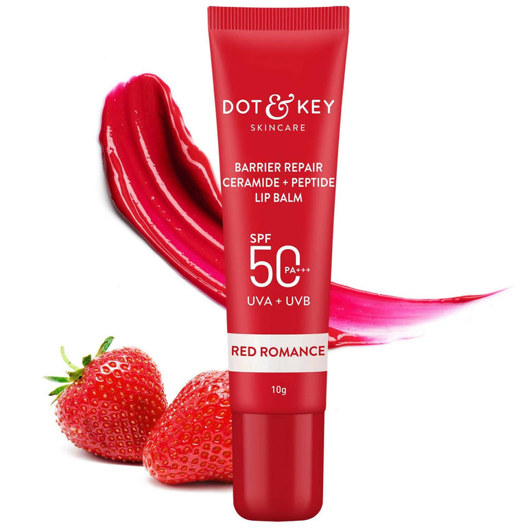 Dot & Key Barrier Repair Ceramide & Peptide SPF 50+, PA+++ Lip Balm - Red Romance