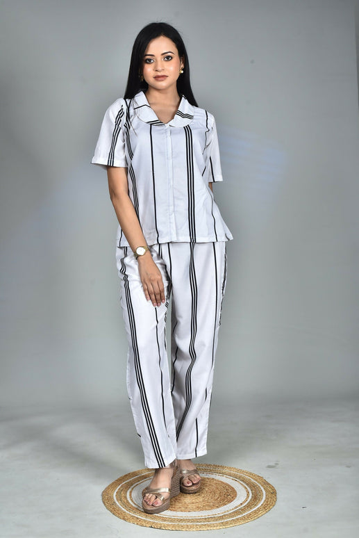 Morchari Digital Print Semi Muslin Co-Ord Set Top & Trouser-Multicolor