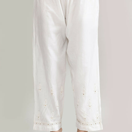 Joban Fashion Womens Cotton ChikanKari Baby Pink Cord set