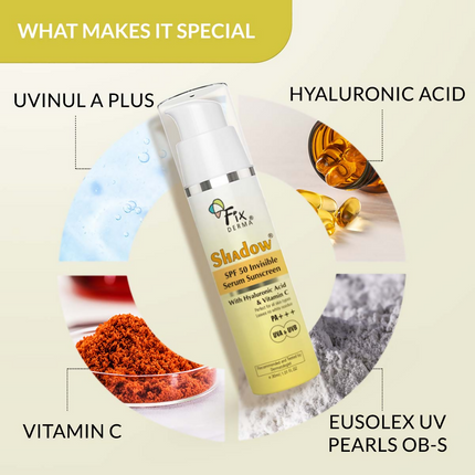Fixderma Shadow SPF 50 Invisible Serum Sunscreen