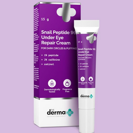 The Derma Co Snail Peptide 96 Under Eye Repair Cream With Snail Mucin & Peptide Complex For Dark Circles & Puffiness