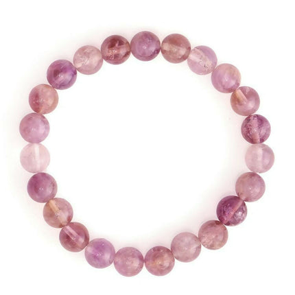 Amethyst Brown and Black Round crystal Beads Elastic Bracelet - Ruby Raang