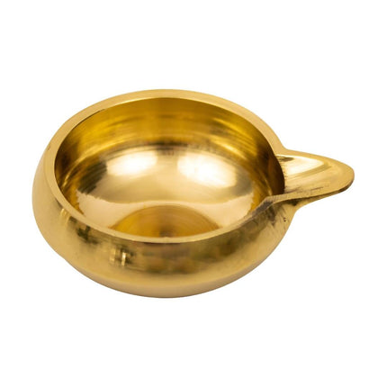Spillbox Gold Toned Plain Kuber Diya Without Stand Pooja Essentials
