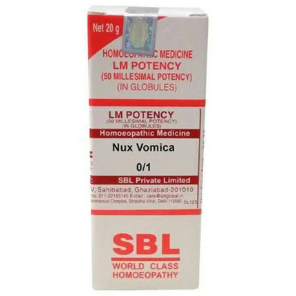 SBL Homeopathy Nux Vomica Globules - LM Potency