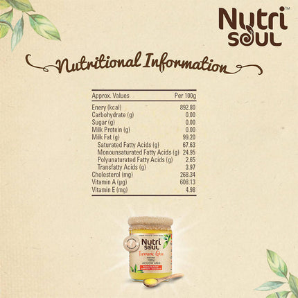 Nutrisoul Turmeric Ghee | Authentic and Traditional Ghee | Healthy & Natural Ghee