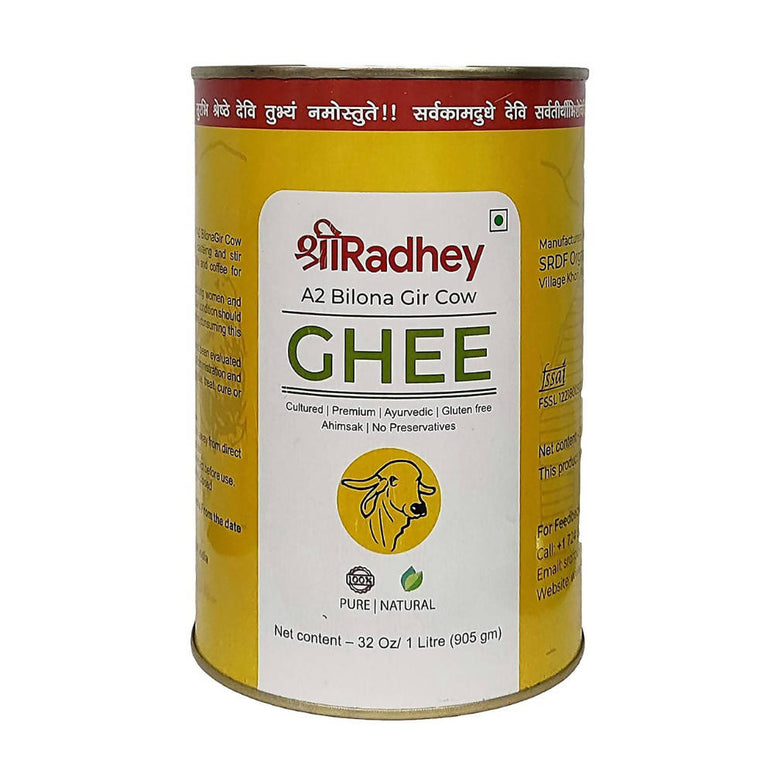 Shreeradhey A2 Bilona Gir Cow Ghee | Bilona Ghee 100% Pure | Churned From Curd | Homemade Organic Authentic Cow Ghee