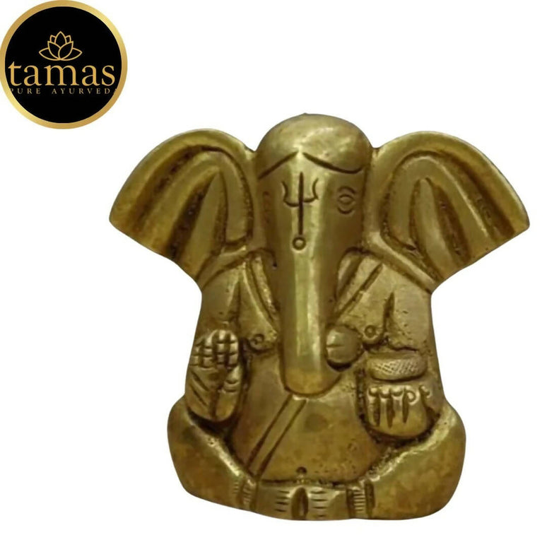 Tamas Brass Ganesha Statue for Temple (Golden)