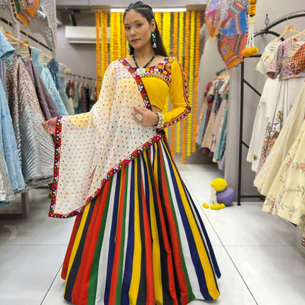 Aastha Fashion Multi Lining Maslin Heavy Digital Print Semi Stitched Wedding Wear Lehenga Choli