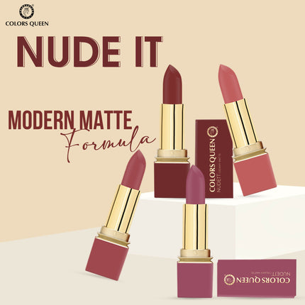 Colors Queen Nude It Creamy Matte Lipstick - Cranberry