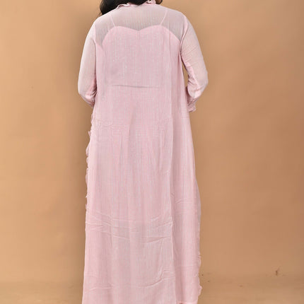 Morchari Women Hand Embroidery Crop Top-Pink