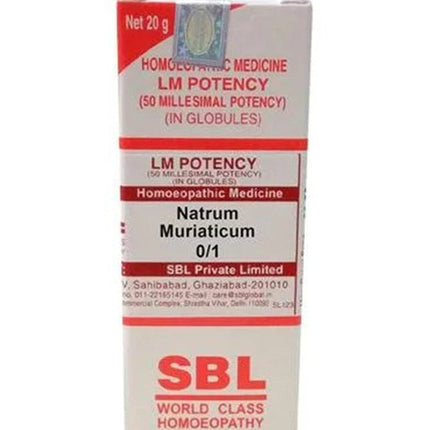 SBL Homeopathy Natrum Muriaticum LM Potency