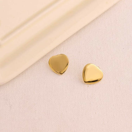 Golden Heart Studs - Ruby Raang