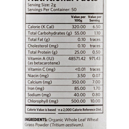 Organic India Wheat Grass Powder - 100 Gm