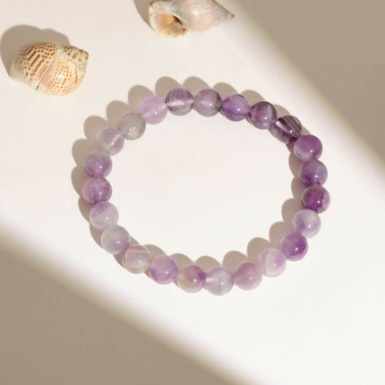 Purple Amethyst Beads Crystal Bracelet - Ruby Raang