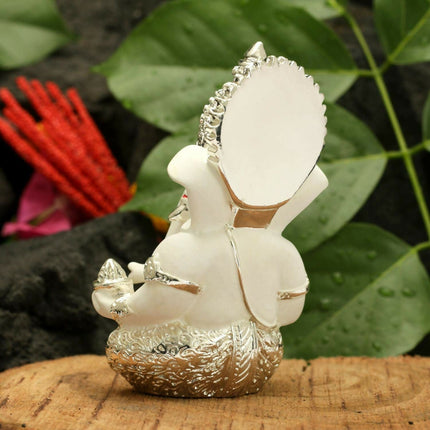 Collectible India Ganesha Idol Silver Plated