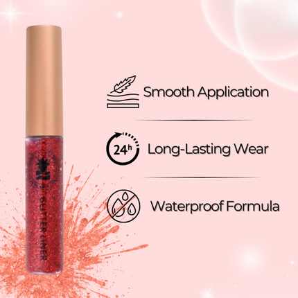 BOBI Glitter Eyeliner Red Diamond Sparkle Finish