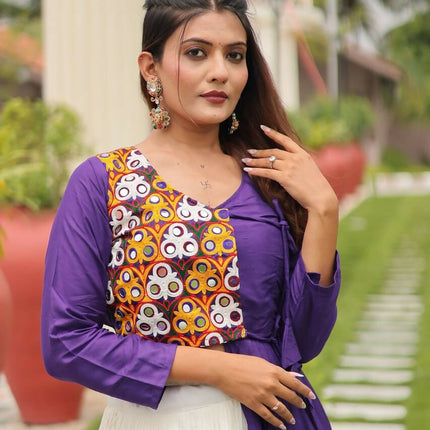 Aastha Fashion Off White Pure Cotton Designer Navratri Lehenga Choli Collection