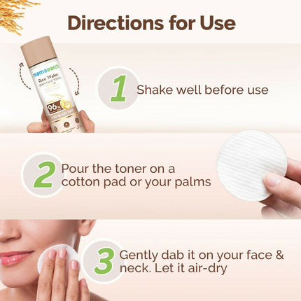 Mamaearth Rice Water Dewy Face Toner with 96% Pure Rice Water Extract & 4% Niacinamide for Glass Skin