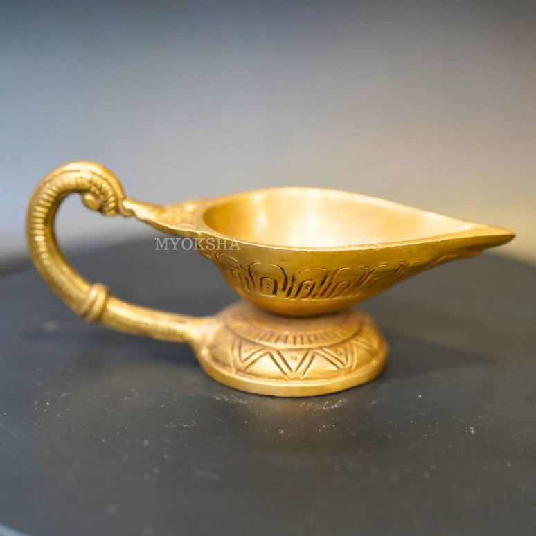 Brass Leaf Diya