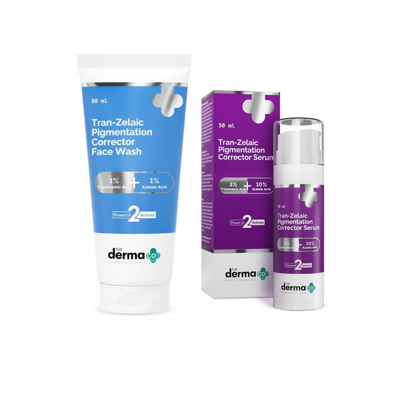 The Derma Co Tran-Zelaic Pigmentation Corrector Face Wash & Face Serum Combo