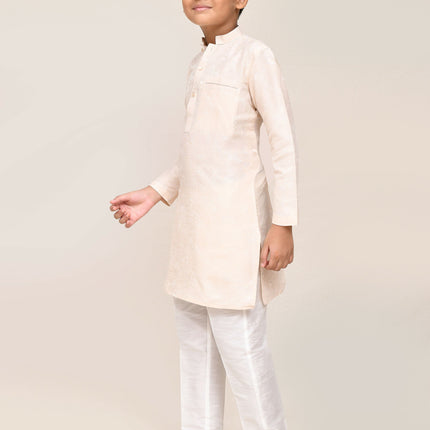 Joban Fashion Cotton Cream Kurta With Straight Fit Pant