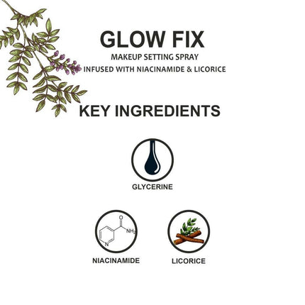 Love Earth Makeup Setting Spray Glow Fix, Infused With Niacinamide & Licorice