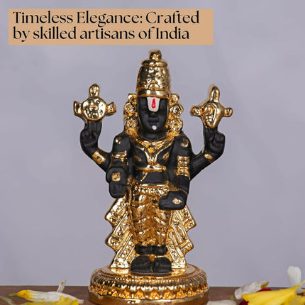 House Of Wemy Gold-Polished Premium Balaji Statue