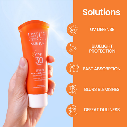 Lotus Herbals Safesun Ultrarx Glow Essence Sunscreen SPF 30 PA++++