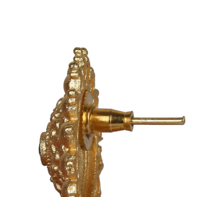 Joban Fashion Women Matte Gold Brass Earrings