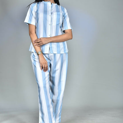 Morchari Digital Print Semi Muslin Co-Ord Set Top & Trouser-Multicolor