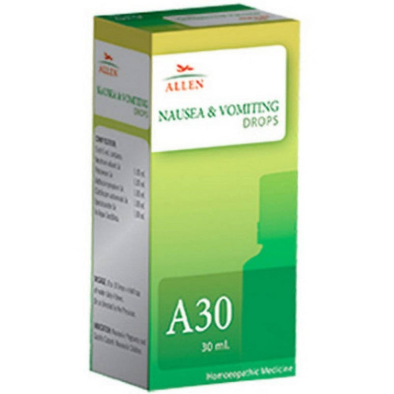 Allen Homeopathy A30 Nausea & Vomiting Drops