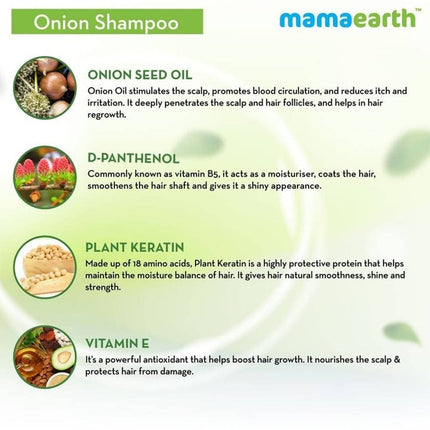 Mamaearth Onion Shampoo & Onion Conditioner For Hair Fall Control