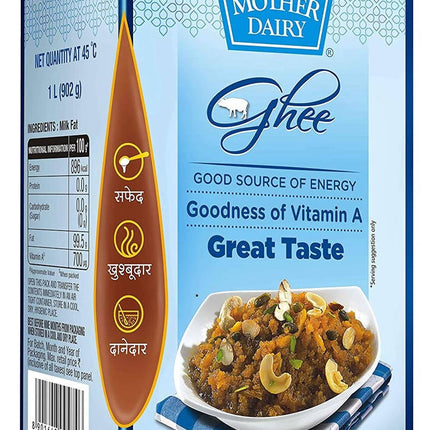 Mother Dairy Ghee | Traditional Made Ghee | Pure Ghee with Rich Flavor and Aroma
